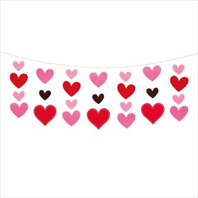 バレンタインハートガーランド幅160cm