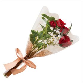 4束 ローズ造花ブーケセット33cm
