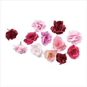 12個 ローズ造花ヘッドセット