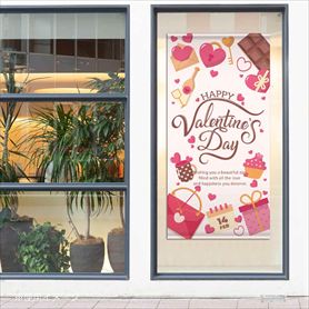 タペストリー ハッピーバレンタイン【防炎加工】 