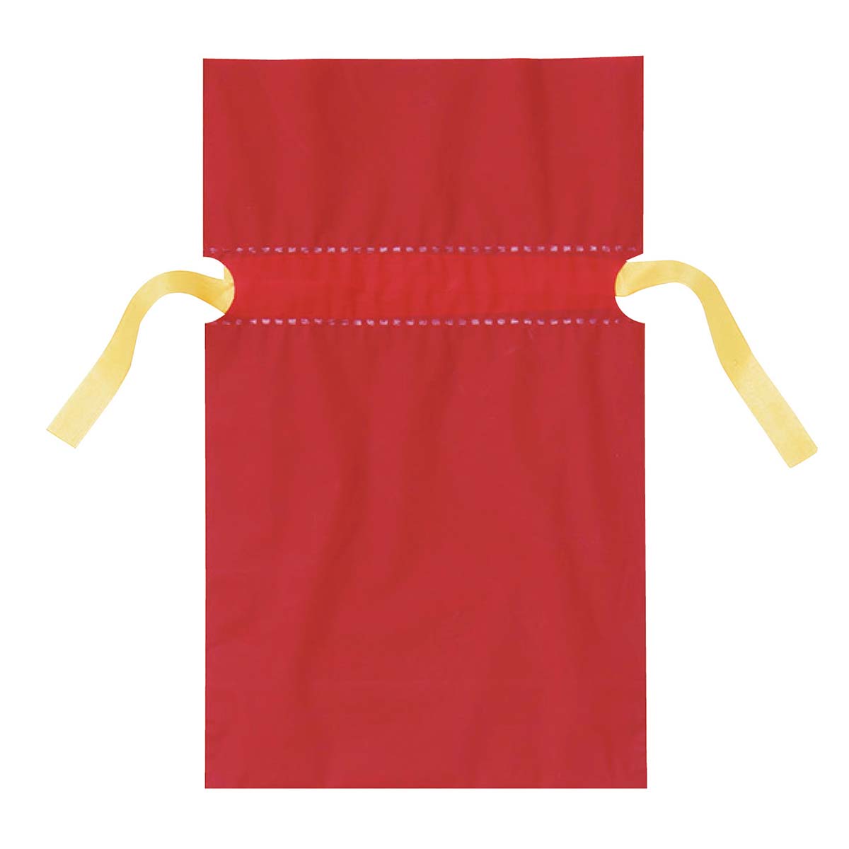 20枚 梨地リボン付きギフトバッグ レッド