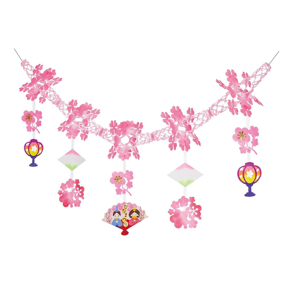 ひなまつり扇子ガーランド