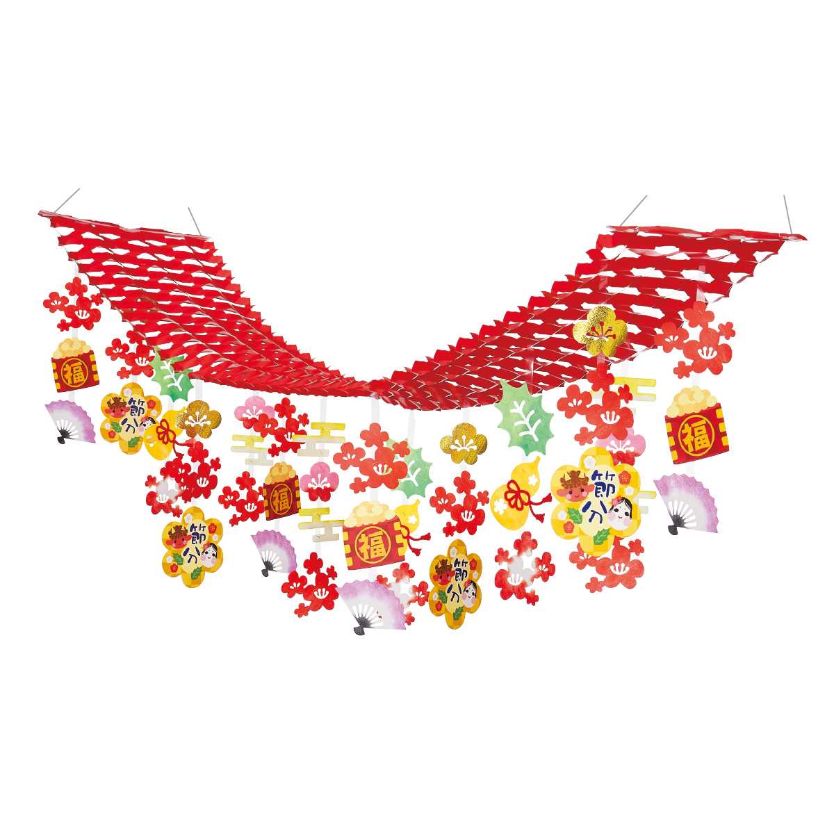 節分豆まきプリーツハンガー