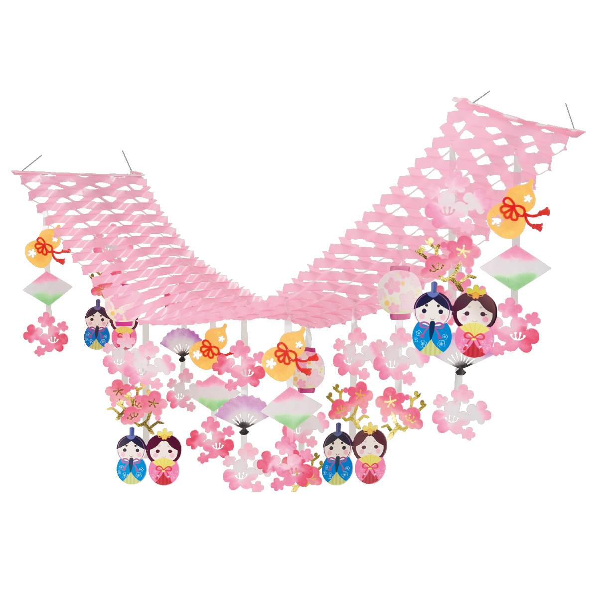 提灯ひなまつりプリーツハンガー