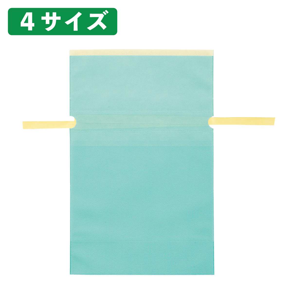 10枚 不織布リボン付きギフトバッグ ミント