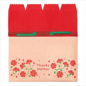 巾着バッグ ピンクカーネーション