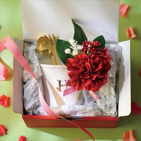 6個 造花ブーケ カーネーション