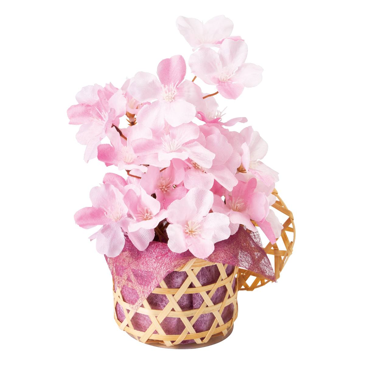 和桜カゴアレンジ(造花)