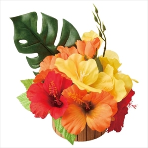 トロピカルハイビスカス造花アレンジ