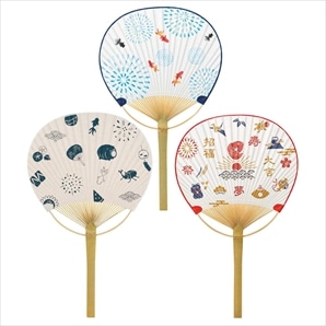 30本 竹うちわ 日本の夏