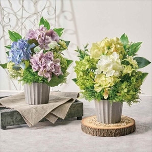 あじさい造花アレンジ［ストエキオリジナル］