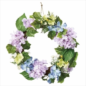 あじさい造花リース30cm