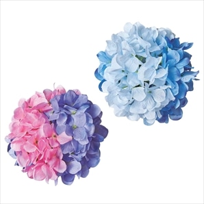 2個 ミックスあじさい造花ボール18cm
