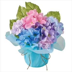 カラフルあじさい造花ラップ