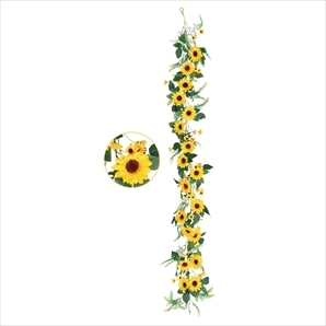ひまわり造花ガーランド190cm