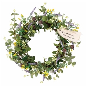 グリーン造花リース37cm