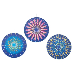 3個 花火ハンギングセット