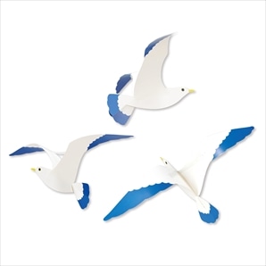 3個 カモメ モダン ハンギングセット