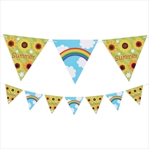 青空ひまわり 三角ペーパーフラッグ180cm