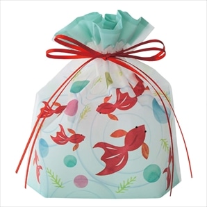 20枚 フロスト巾着バッグ 金魚