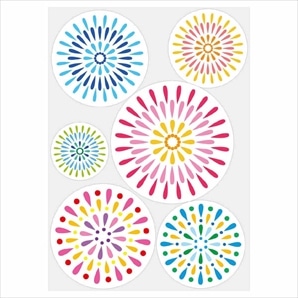 ウインドウステッカー 花火