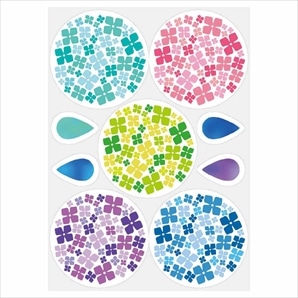 ウインドウステッカー あじさい