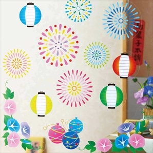 ウインドウシール お祭花火