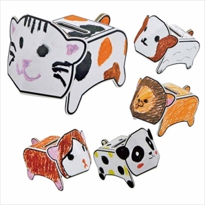 50個 どうぶつぬりえ貯金箱