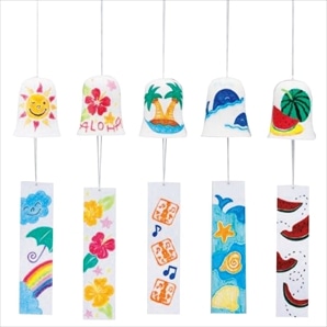 60個 お絵かき風鈴