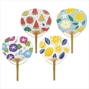 40本 竹うちわ ポップ