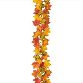 オータムミックス秋ガーランド 紅葉イエロー 175cm