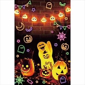 バックグラウンドシート ネオンハロウィン145x220cm