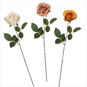 6本 フランクスタンダードローズ造花62cm