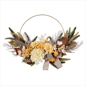 ペールダリアオータムリース幅46cm（造花）