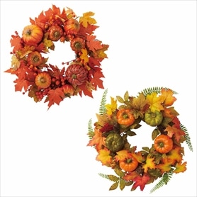 オータムリーブスリース50cm　(造花)