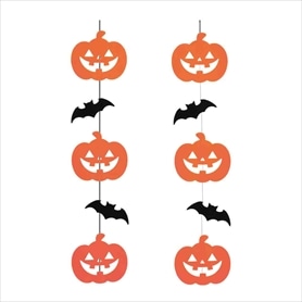 2本 ハロウィン5連ハンギング100cm