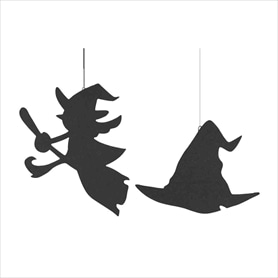 3個 ハロウィンモチーフ シルエット ハンギング