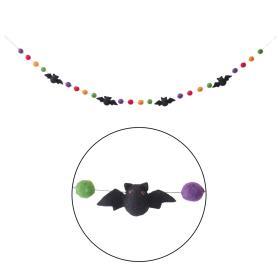 ハロウィンフェルトガーランド コウモリ 176cm