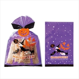 【50枚】 OPPギフトバッグ ブラックハロウィン