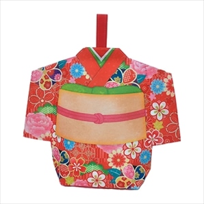 【20枚】着物型ギフトバッグ  晴れ姿 みやび赤