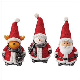 3個 クリスマスキャラクターモチーフ 高さ25cm