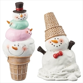 アイスクリームスノーマンオブジェ