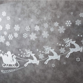 ホワイトウォールステッカー トナカイ&スノー