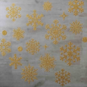 ウインドウステッカー ゴールドスノーフレーク