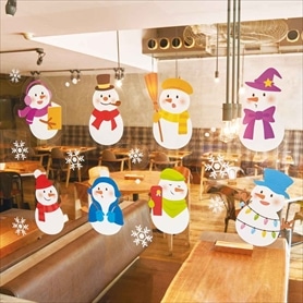 ウインドウステッカー スノーマン