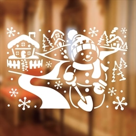 スノースプレー用型紙プリティー スノーマン