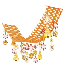 ウォームキラキラスノークリスマスツリープリーツハンガー