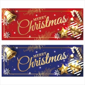 10枚 クリスマス(ギフト&ベル) パラポスター