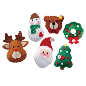 クリスマス フェルトブローチ
