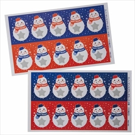 10枚 スノーマンスクラッチカード